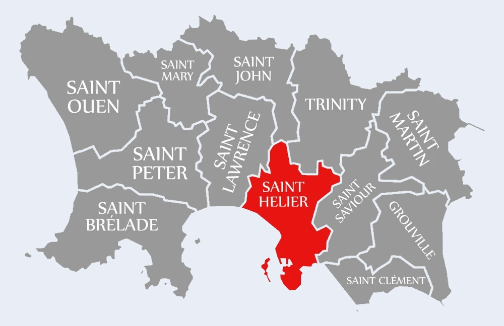 Map of St Helier